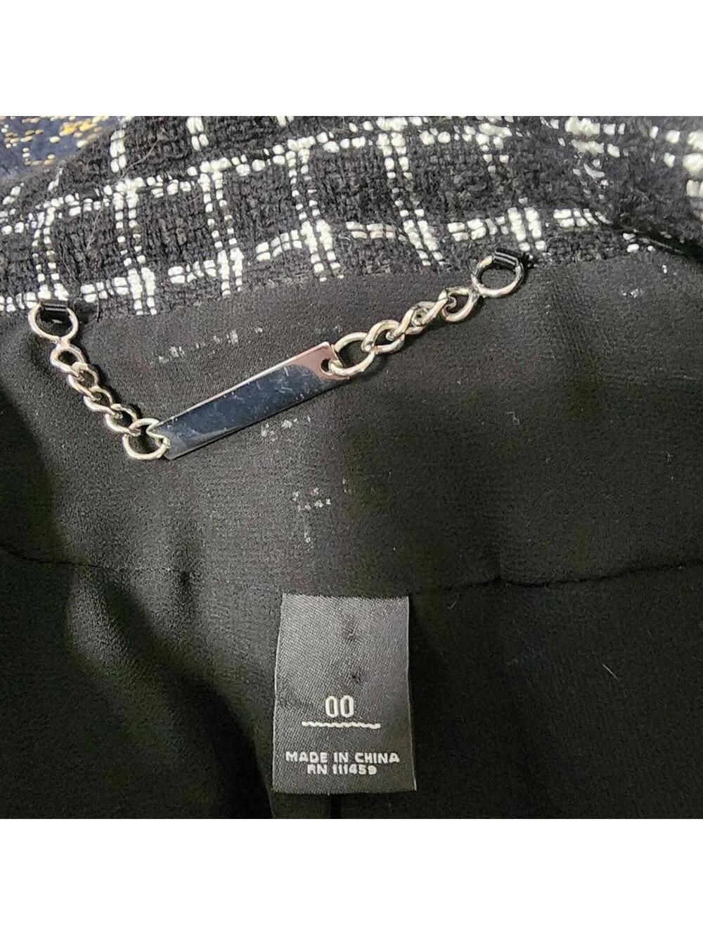 WHBM white house black market fringe ribbon tweed unique blazer 00 - Picture 6 of 6